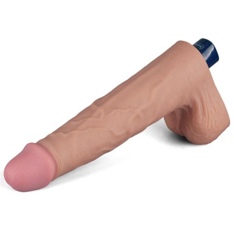 10" REAL SOFTEE Rechargeable TPE Vibrating Dildo(Flesh) Lovetoy