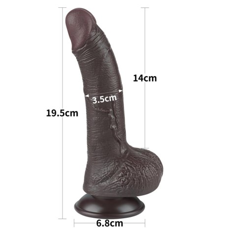 7.5'' Sliding Skin Dual Layer Dong Black Lovetoy