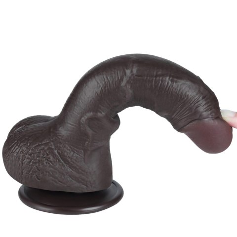 7.5'' Sliding Skin Dual Layer Dong Black Lovetoy