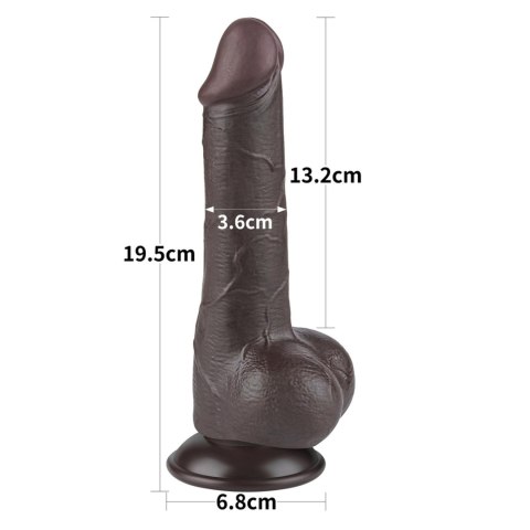 7.5'' Sliding Skin Dual Layer Dong Black Lovetoy