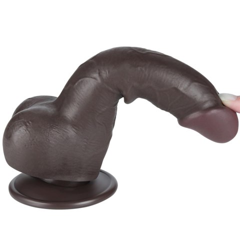 7.5'' Sliding Skin Dual Layer Dong Black Lovetoy