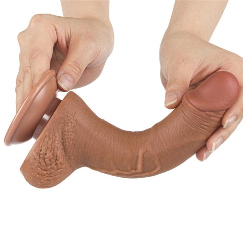 7.5'' Sliding Skin Dual Layer Dong Brown Lovetoy