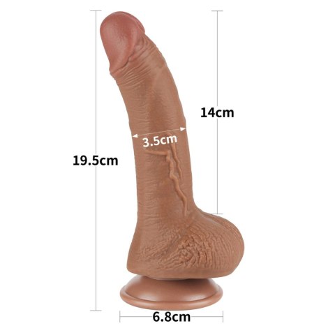 7.5'' Sliding Skin Dual Layer Dong Brown Lovetoy