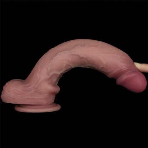 10" Vibrating Sliding Skin Pro II Dual Layer Silicone Dong Lovetoy