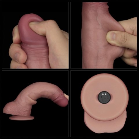 8.5" Vibrating Sliding Skin Pro II Dual Layer Silicone Dong Lovetoy