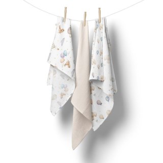 3008 PIELUSZKI MUŚLINOWE 70X70 3-PACK BEŻ BL300