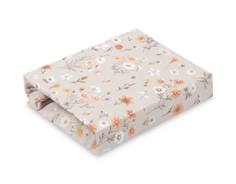 PRZEŚCIERADŁO DRUKOWANE BAWEŁNA BLOOM BEIGE 60X120