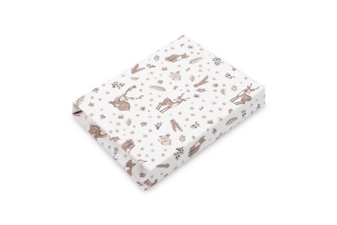 PRZEŚCIERADŁO DRUKOWANE BAWEŁNA FOREST BEIGE 60X120