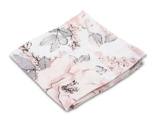 PIELUCHA MUŚLINOWA 70X80 CM PEONIE BIAŁE