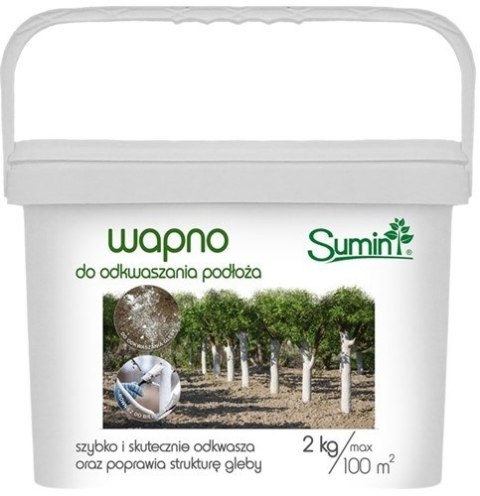 Wapno do bielenia drzew, odkwaszone podłoże 2kg