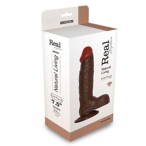 Wibrator-REALISTIC VIBRATOR REAL RAPTURE BROWN 7.5" Real Rapture