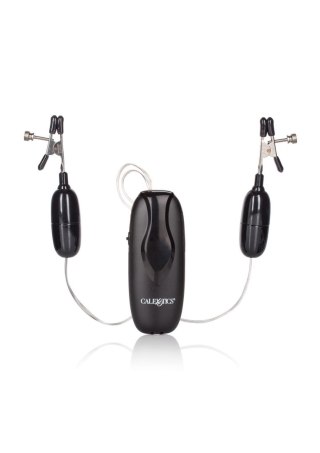 Vibrating Nipple Clamps Black CalExotics