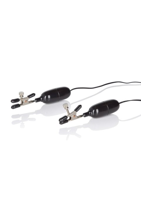 Vibrating Nipple Clamps Black CalExotics