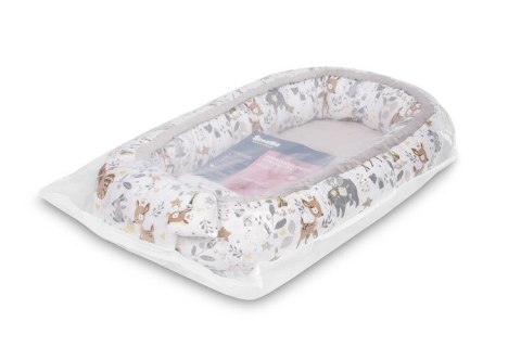 KOKON VELVET 80x45 BIAŁY LEŚNA PRZYGODA + PODUSZKA