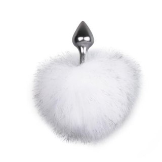 Bunny Tail Plug No. 1 - Silver/WhiteKorek analny Easytoys