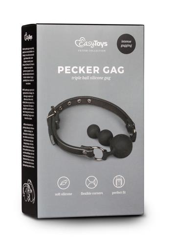 Knebel-Ball Gag With Silicone Beads Easytoys