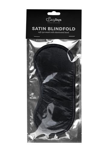 Maska-Black Satin Eye Mask Easytoys