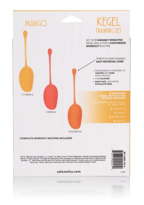Kegel Training Set Mango Assortment CalExotics