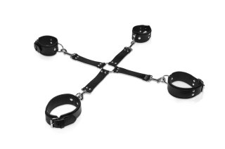 Wiązania-WHIPS krzyżak czarny Whips Collection