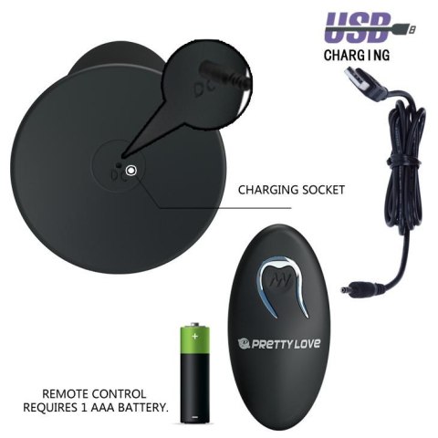 PRETTY LOVE - REMOTE CONTROL VIBRATING PLUG 12 function Pretty Love