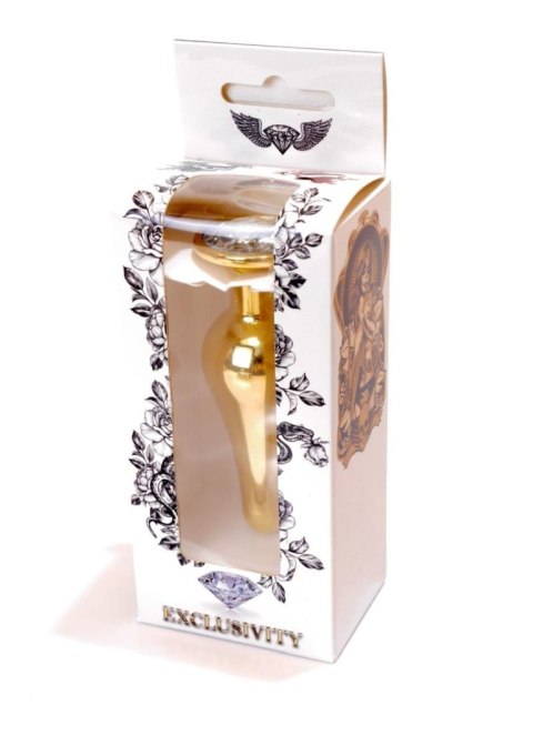 Plug-Jewellery Gold BUTT PLUG- Clear B - Series HeavyFun