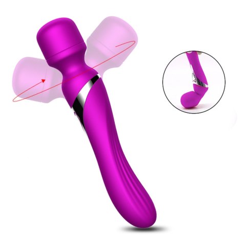 Stymulator-Silicone Dual Massager USB 7+7 Function Purple B - Series Fox