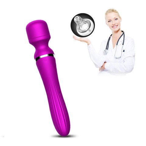 Stymulator-Silicone Dual Massager USB 7+7 Function Purple B - Series Fox