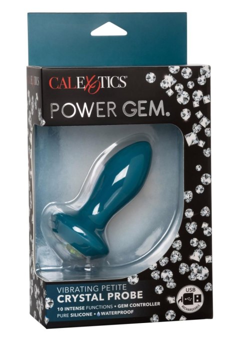 Vibrating Petite Crystal Probe Blue CalExotics
