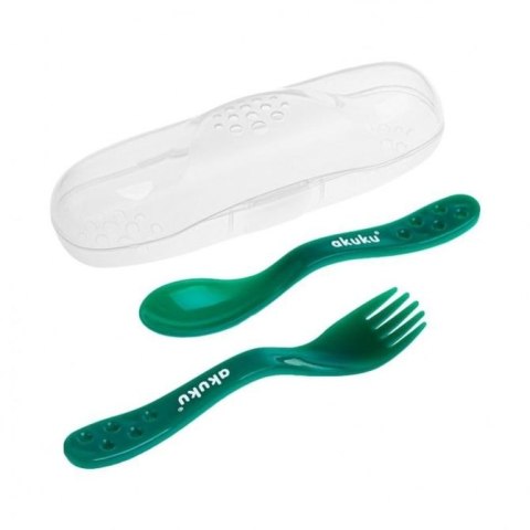 A0074 SZTUĆCE W ETUI ZIELONE