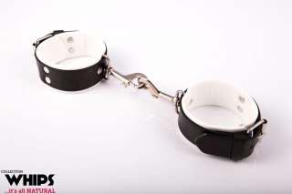 Kajdanki - Kajdanki męskie, z karabińczykami, białe Whips Collection