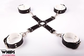 Wiązanie - Krzyżak męski, biały Whips Collection