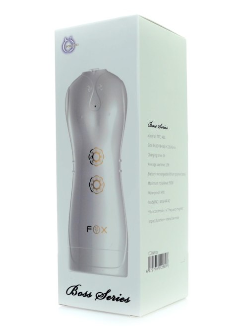 Masturbator - B - Series - Vibrating and Flashing Masturbation Cup USB 7+7 Function / Talk Mode (White) B - Series Fox
