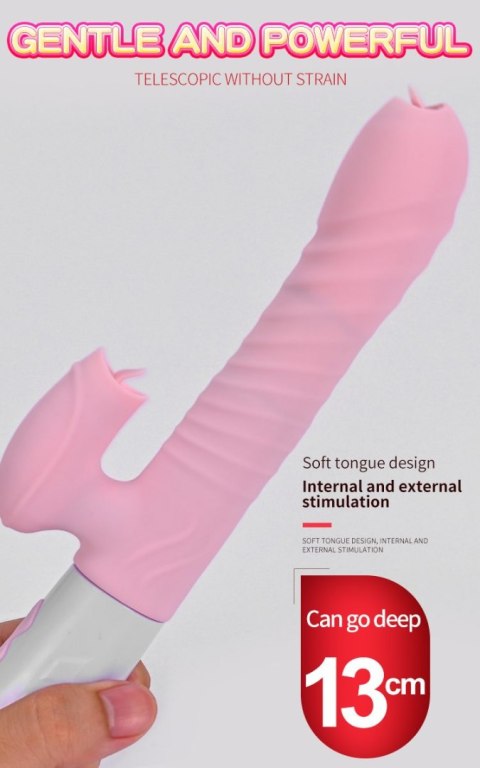 Wibrator-Silicone Vibrator USB 7 Function and Thrusting Function / Heating, purple B - Series Fox