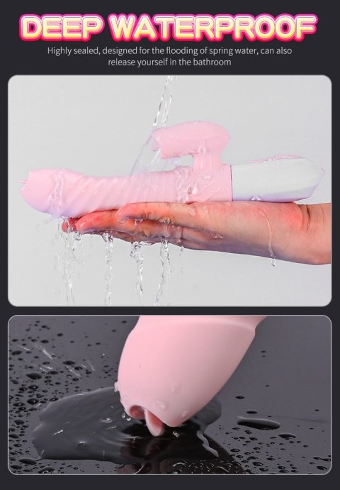 Wibrator-Silicone Vibrator USB 7 Function and Thrusting Function / Heating, purple B - Series Fox