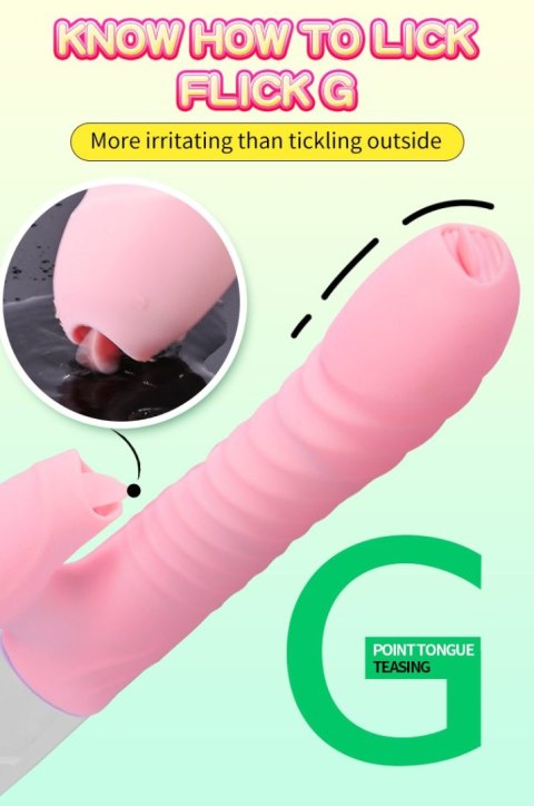 Wibrator-Silicone Vibrator USB 7 Function and Thrusting Function / Heating, purple B - Series Fox