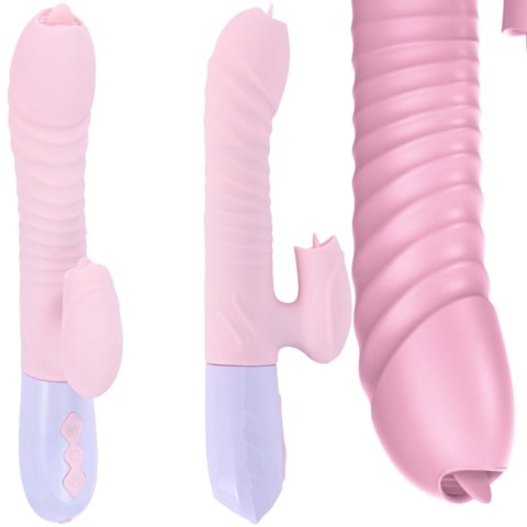 Wibrator-Silicone Vibrator USB 7 Function and Thrusting Function / Heating, pink B - Series Fox