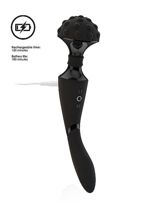 Stymulator- Shiatsu Bendable Massager Wand - Black Vive