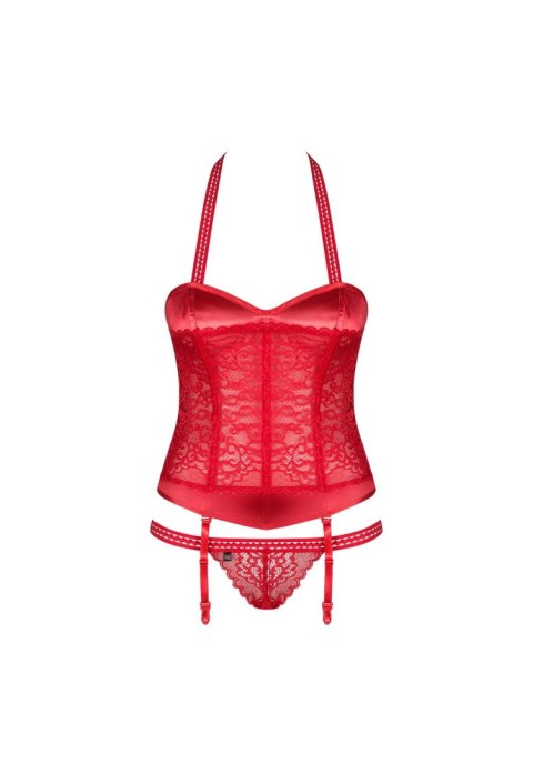 Flameria gorset i stringi S/M Obsessive