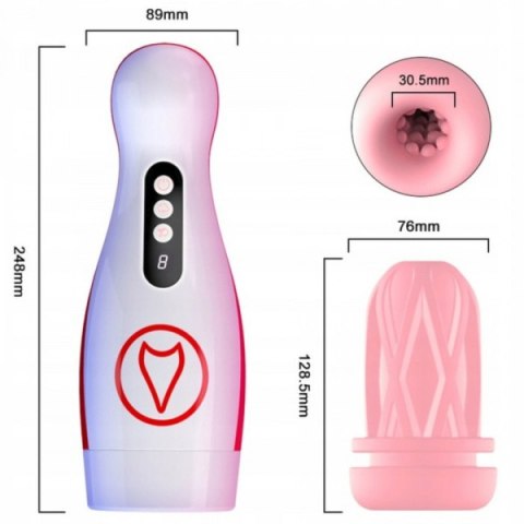 Masturbator - Vibrating Masturbation Cup , 7 Suction Power, 7 Vibration Setting B - Series Fox