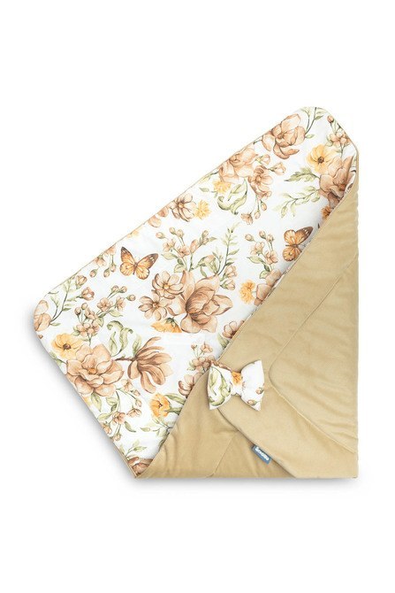 ROŻEK VELVET SKWER BEŻOWY 75x75
