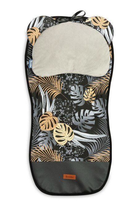 WKŁADKA DO WÓZKA DELUXE VELVET ZŁOTE LIŚCIE