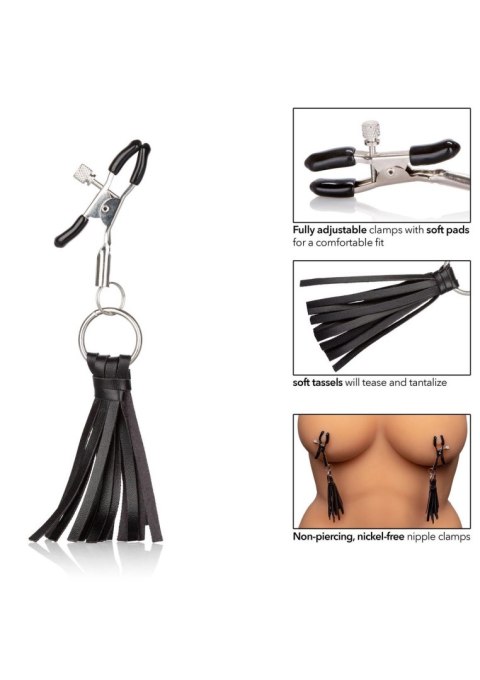 Playful Tassels Nipple Clamps Black CalExotics