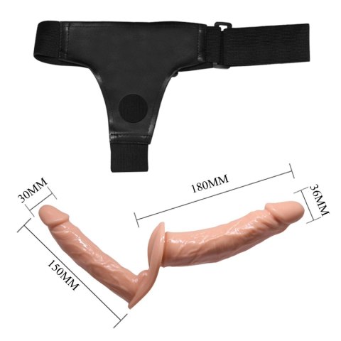 BAILE -STRAP ON DOUBLE DILDOS, 7.1''+5.9'' BAILE