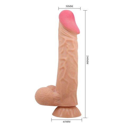BAILE - Sliding Skin 9,4'' Flesh Bendable Suction base TPR BAILE