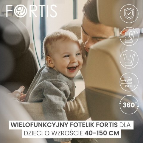 FOTELIK FORTIS I-SIZE GREY (40-150)