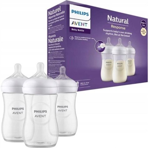 SCY903/03 BUTELKA RESPONSYWNA NATURAL 3x260ML