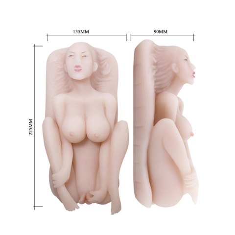 BAILE - Masturbator toy, TPR, double vibrating egg with voice, tighten,shrink 3AAA batteries BAILE