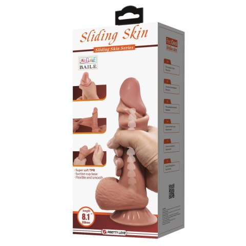 BAILE - Sliding Skin 8,1'', Suction base Bendable TPR BAILE