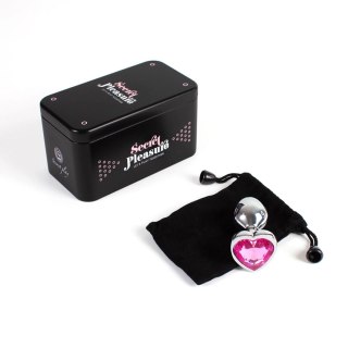 PINK HEART METAL BUTT PLUG S Secret Play