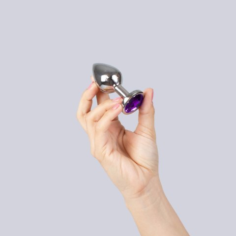 PURPLE JEWELLED METAL BUTT PLUG M Secret Play